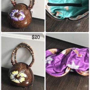 Unique Clutch Hand Purse Coconut Shell